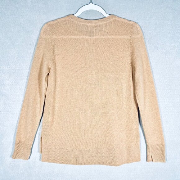 Halogen Cashmere Sweater Womens PS Beige Knit Pullover Tunic Minimalist - Picture 7 of 12
